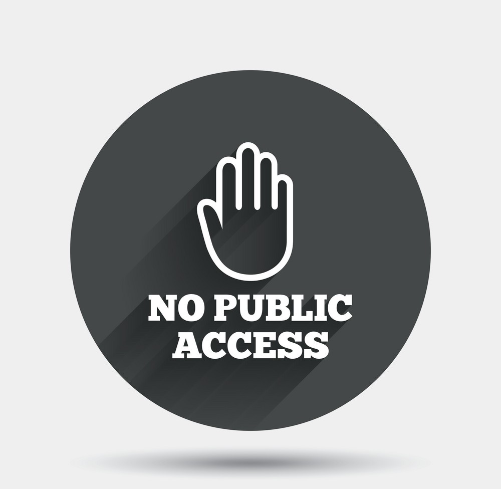 No public access sign